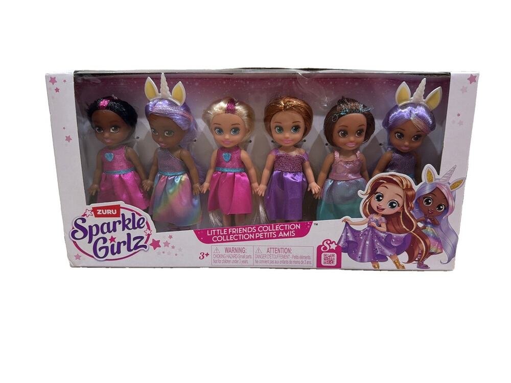 ZURU Sparkle Girlz Little Friends Collection 6 dolls 100524 NEW Unicorn Princess